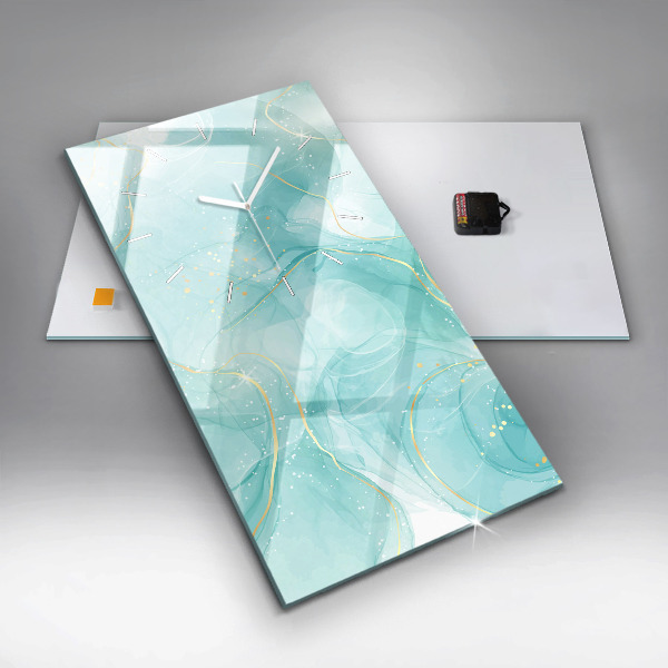 Téglalap alakú üvegóra Absztrakt márvány