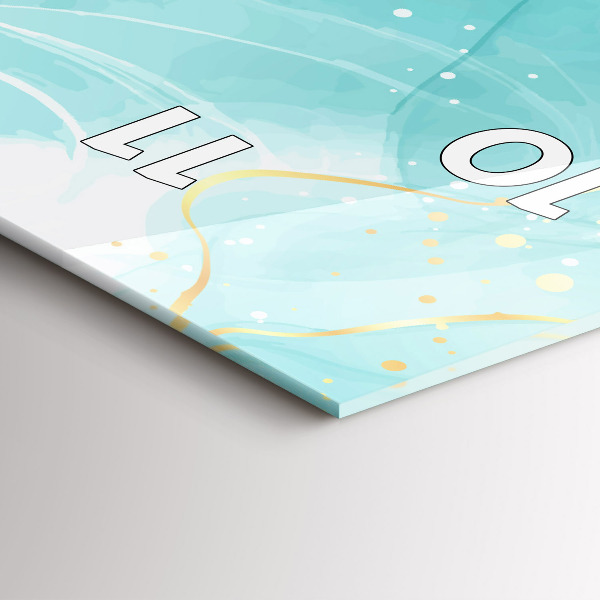 Téglalap alakú üvegóra Absztrakt márvány