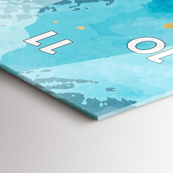 Téglalap alakú üvegóra Ecsetvonások