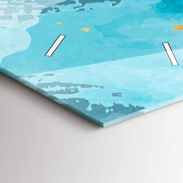 Téglalap alakú üvegóra Ecsetvonások