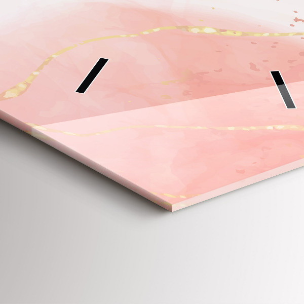 Téglalap alakú üvegóra Rózsaszín márvány