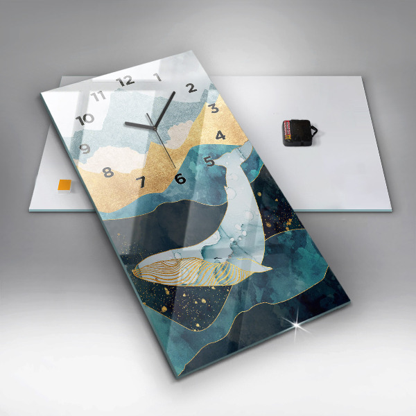 Téglalap alakú üvegóra Absztrakt bálna