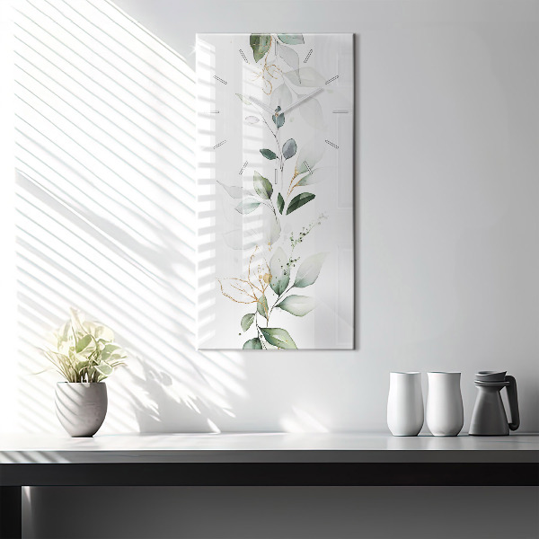 Téglalap alakú üvegóra Absztrakciós levelek