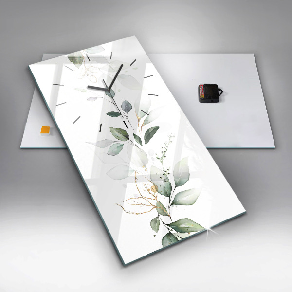 Téglalap alakú üvegóra Absztrakciós levelek