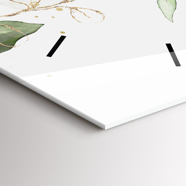 Téglalap alakú üvegóra Absztrakciós levelek