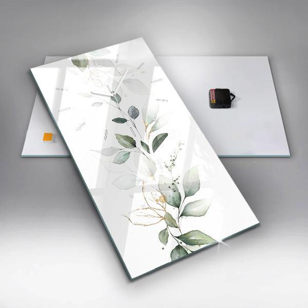 Téglalap alakú üvegóra Absztrakciós levelek