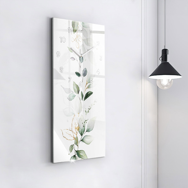 Téglalap alakú üvegóra Absztrakciós levelek