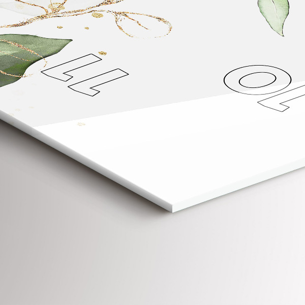 Téglalap alakú üvegóra Absztrakciós levelek