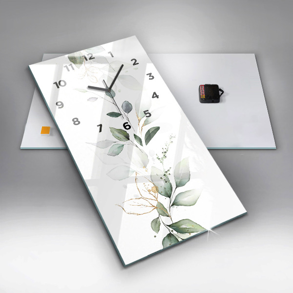 Téglalap alakú üvegóra Absztrakciós levelek