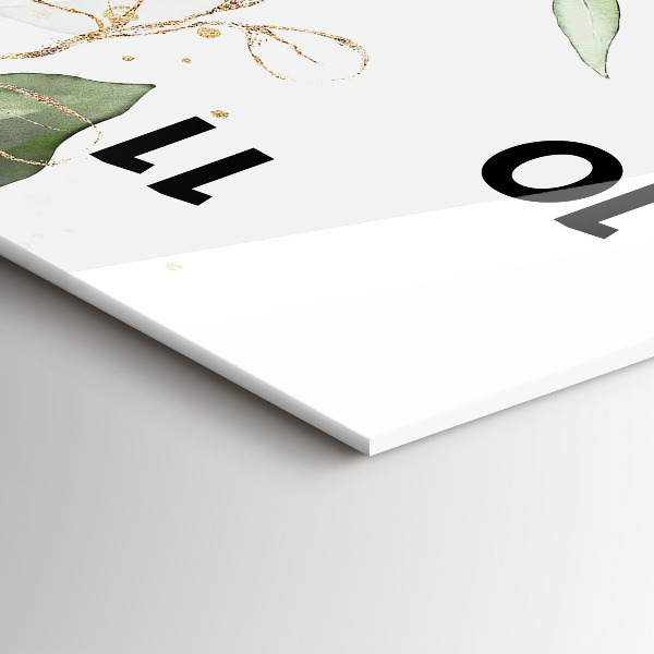 Téglalap alakú üvegóra Absztrakciós levelek