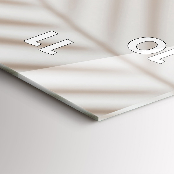 Téglalap alakú üvegóra Krémes absztrakció