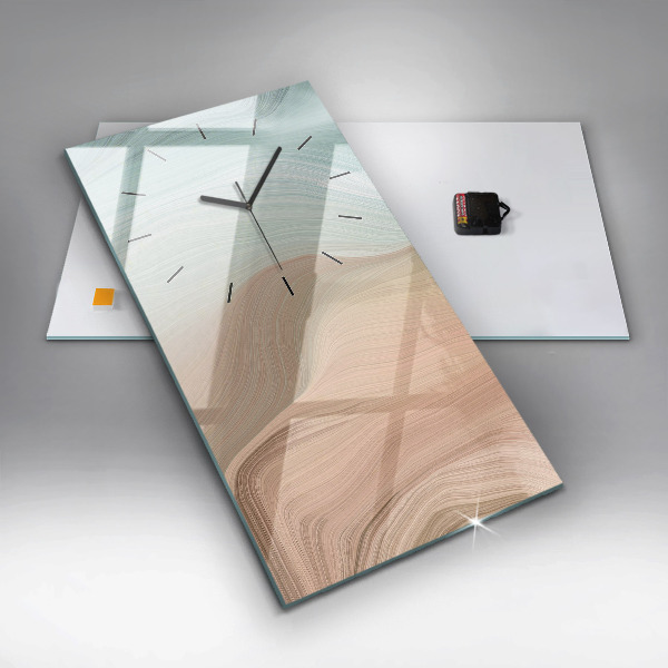 Téglalap alakú üvegóra Hullám absztrakció