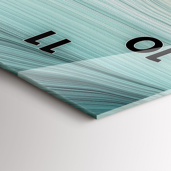 Téglalap alakú üvegóra Hullám absztrakció