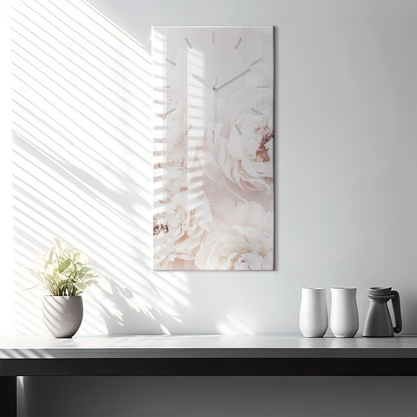 Téglalap alakú üvegóra Bazsarózsa virágok