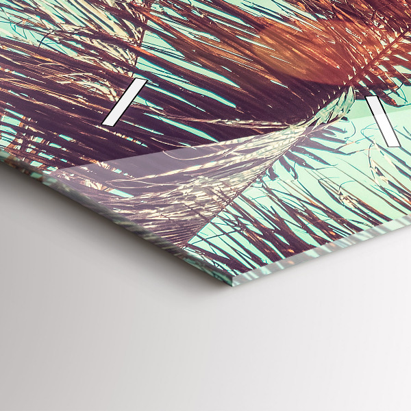 Téglalap alakú üvegóra Trópusi pálmafák