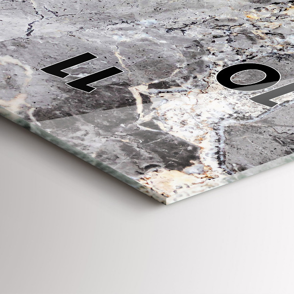 Téglalap alakú üvegóra Szürke gránit márvány