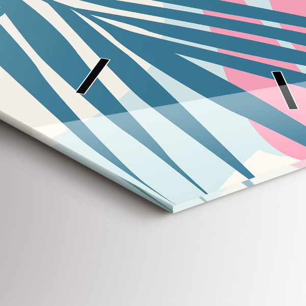 Téglalap alakú üvegóra Pasztell levelek – trópusok