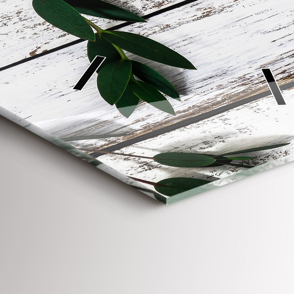 Téglalap alakú üvegóra Világos fa táblák