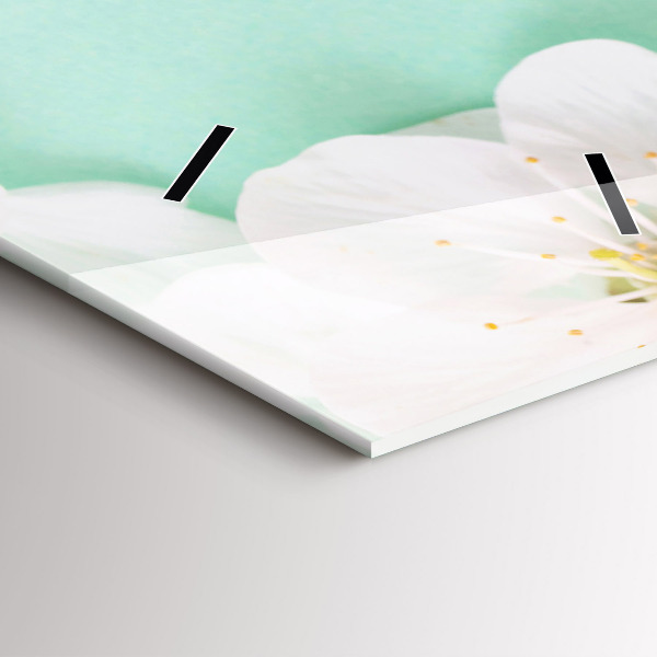 Téglalap alakú üvegóra Virágzó almavirágok