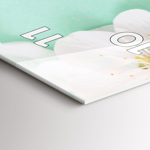 Téglalap alakú üvegóra Virágzó almavirágok