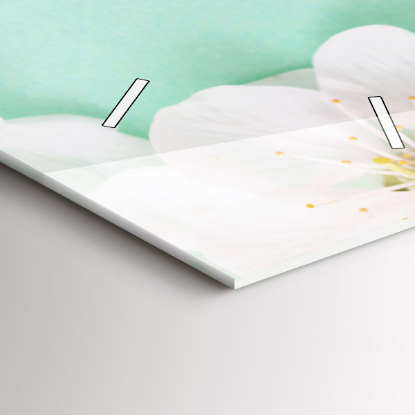 Téglalap alakú üvegóra Virágzó almavirágok