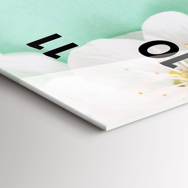 Téglalap alakú üvegóra Virágzó almavirágok