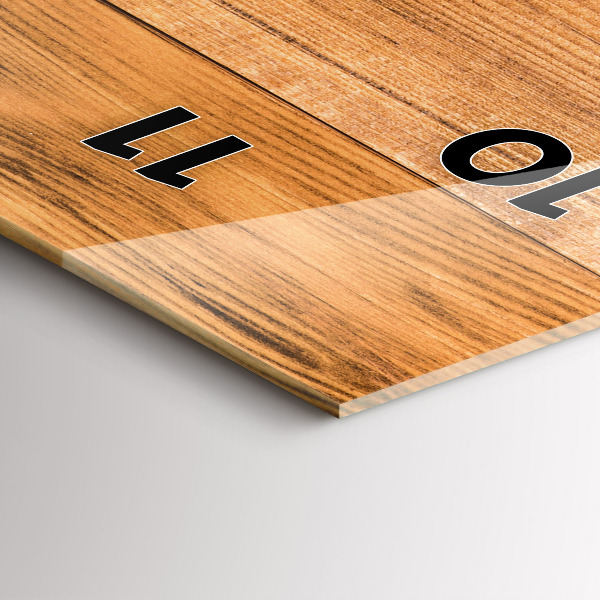 Téglalap alakú üvegóra Fa táblák