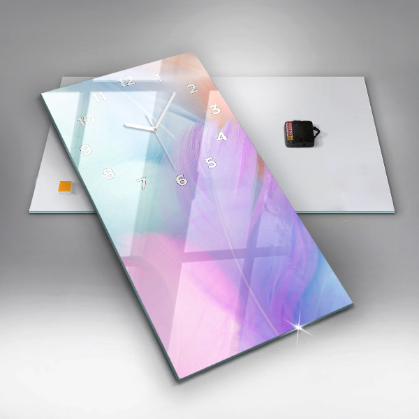 Téglalap alakú üvegóra Színes tollak