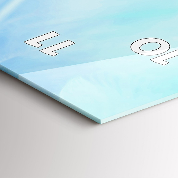 Téglalap alakú üvegóra Színes tollak