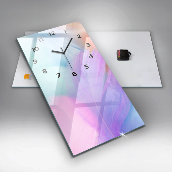 Téglalap alakú üvegóra Színes tollak