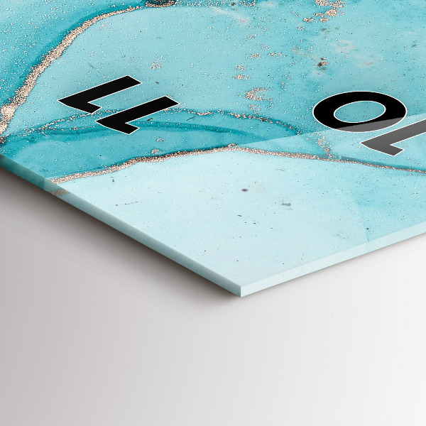 Téglalap alakú üvegóra Dekoratív márvány