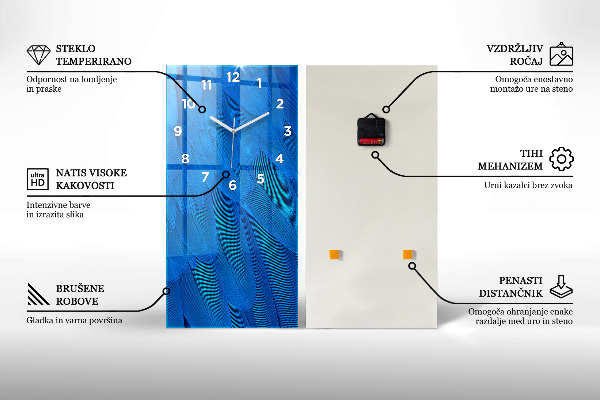Téglalap alakú üvegóra Geometriai minta