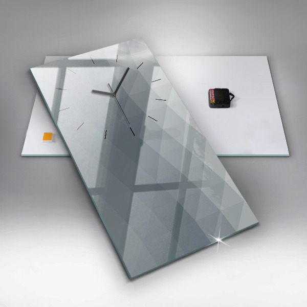 Téglalap alakú üvegóra Szürke absztrakció