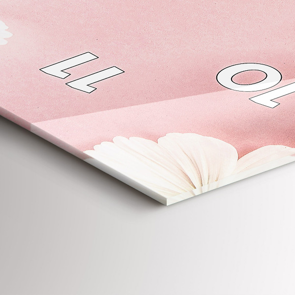 Téglalap alakú üvegóra Százszorszép virágok