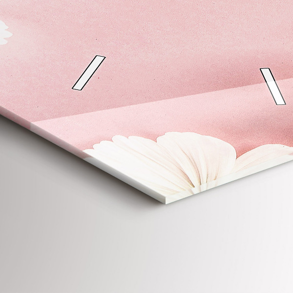 Téglalap alakú üvegóra Százszorszép virágok