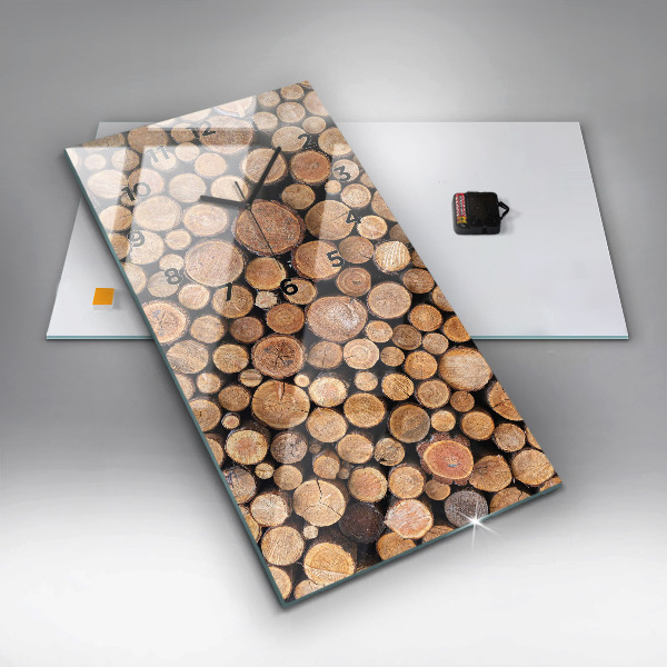 Téglalap alakú üvegóra Fa gyűrűk