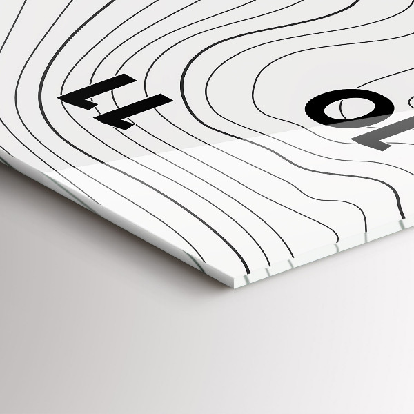 Téglalap alakú üvegóra Absztrakciós foltok