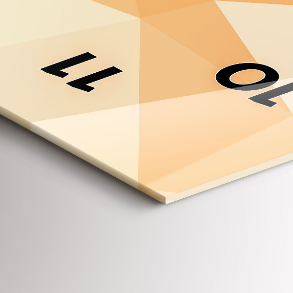 Téglalap alakú üvegóra Absztrakciós háromszögek