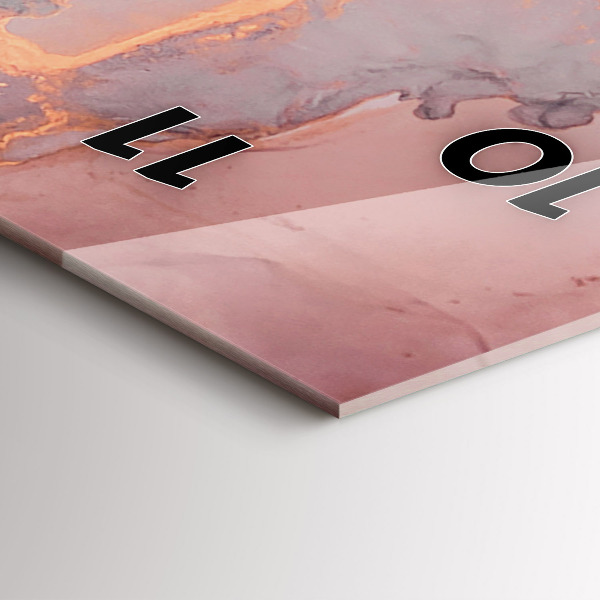 Téglalap alakú üvegóra Márvány textúra