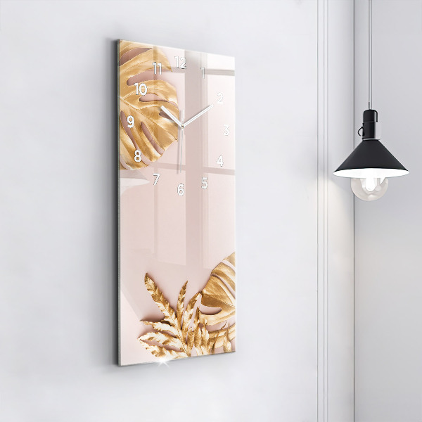 Téglalap alakú üvegóra Arany trópusi levelek