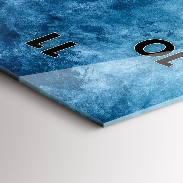 Téglalap alakú üvegóra Absztrakciós víz