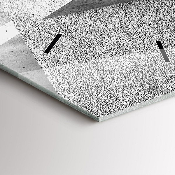 Téglalap alakú üvegóra Absztrakciós háromszögek