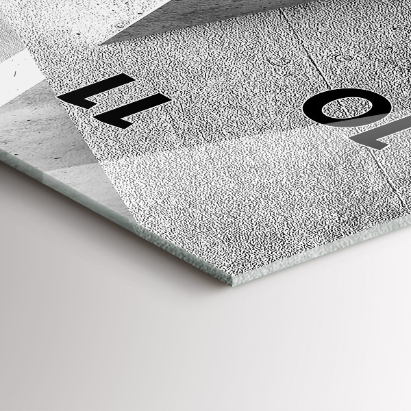 Téglalap alakú üvegóra Absztrakciós háromszögek