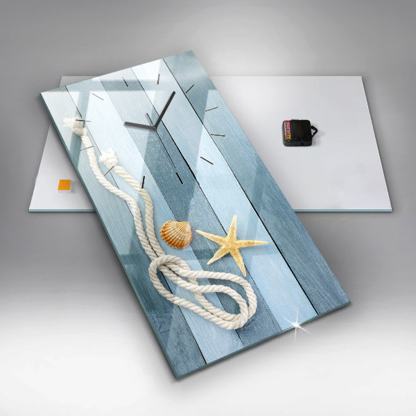 Téglalap alakú üvegóra Deszkák csíkok és héj