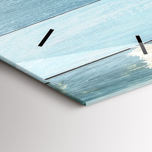 Téglalap alakú üvegóra Deszkák csíkok és héj