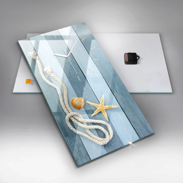 Téglalap alakú üvegóra Deszkák csíkok és héj