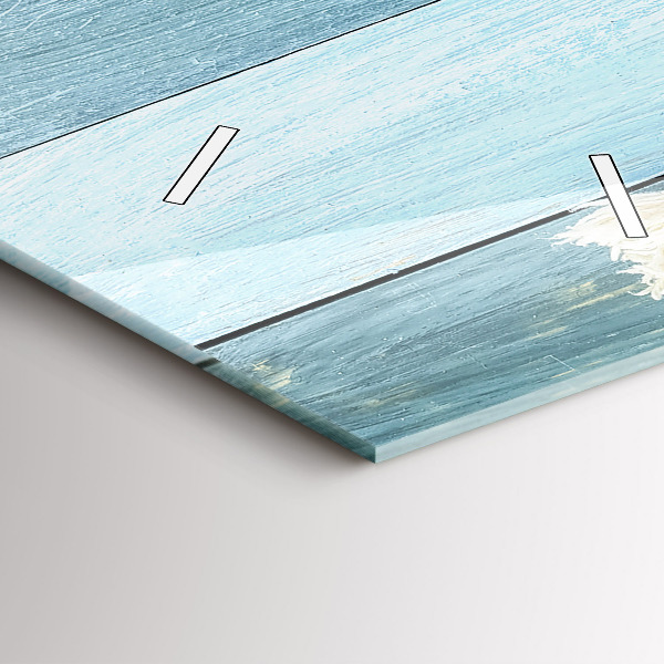 Téglalap alakú üvegóra Deszkák csíkok és héj