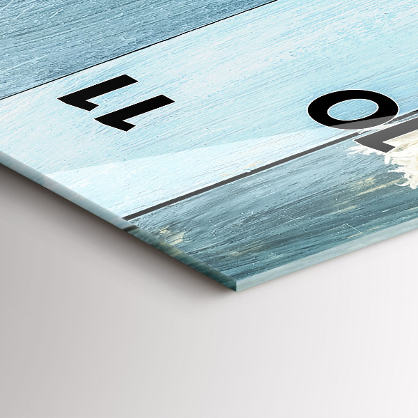 Téglalap alakú üvegóra Deszkák csíkok és héj