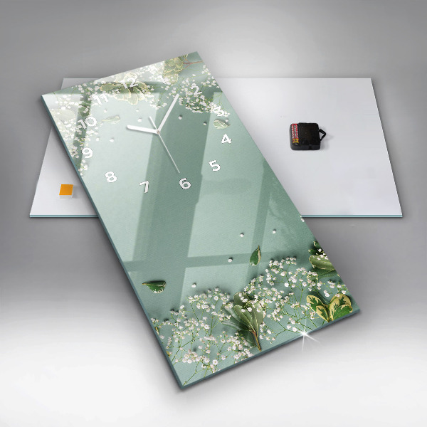 Téglalap alakú üvegóra Finom virágok