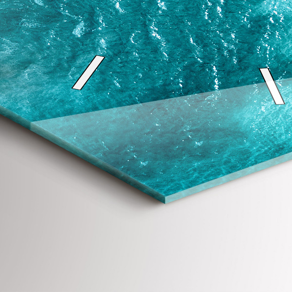 Téglalap alakú üvegóra tengerparti emberek